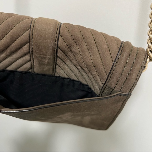 Rebecca Minkoff Small Chevron Nubuck Leather Crossbody Bag (8”L x 2”W x 5.5”H) - Picture 8 of 12